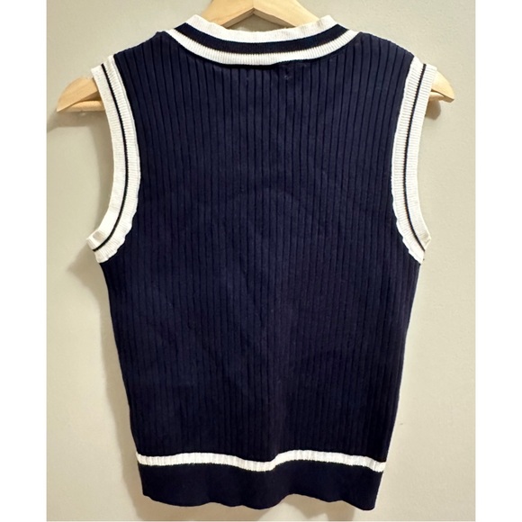 Navy Sweater Vest Size Small - Picture 3 of 3